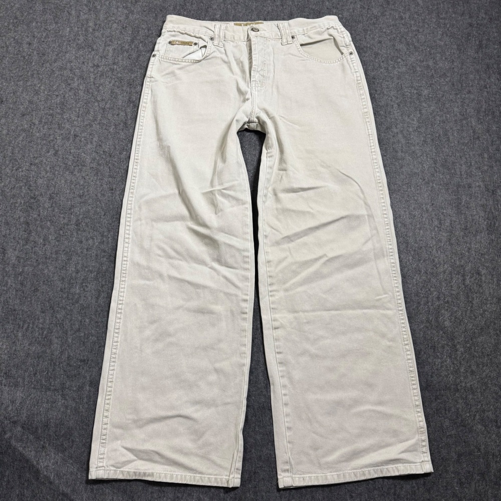 VTG 90s lei Surplus Wide Leg Khaki Pants Tan Cotton Skater Grunge Womens 11